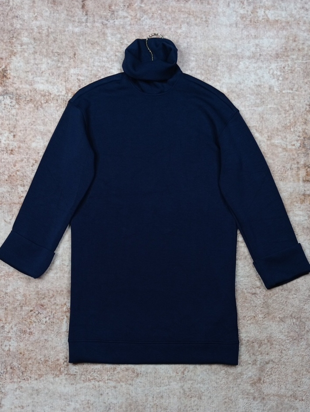 Spanx Air Essentials Turtleneck Mini Dress Navy Size XS New